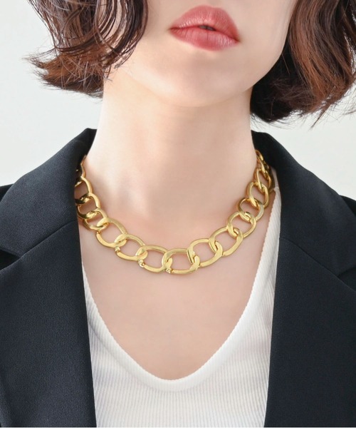 Editors Draw（エディターズドロー）の「ブラスチェーンネックレス【 Ria. Jaysmee/リアジェイズミー】（ネックレス・レディース・ゴールド・ONE SIZE）」の7枚目の写真