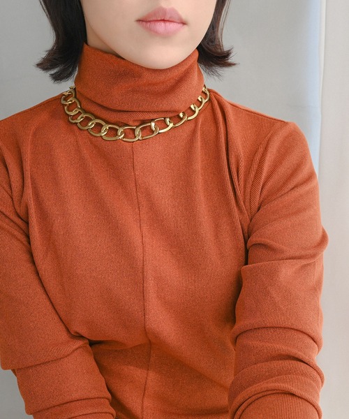 Editors Draw（エディターズドロー）の「ブラスチェーンネックレス【 Ria. Jaysmee/リアジェイズミー】（ネックレス・レディース・ゴールド・ONE SIZE）」の8枚目の写真