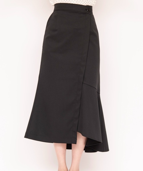 WILLSELECTION(ウィルセレクション)の「ツイルラップ風アシンメトリースカート(スカート・レディース・ブラック/ベージュ・SMALL/MEDIUM)」の9枚目の写真