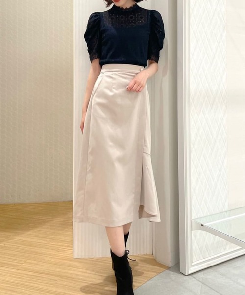 WILLSELECTION(ウィルセレクション)の「ツイルラップ風アシンメトリースカート(スカート・レディース・ブラック/ベージュ・SMALL/MEDIUM)」の14枚目の写真