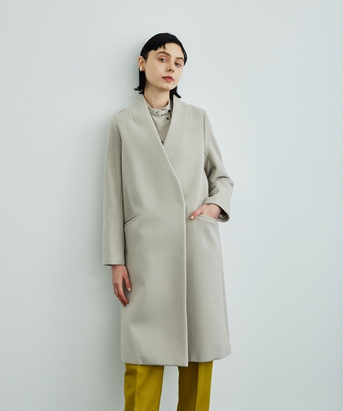 UNITED TOKYO(ユナイテッドトウキョウ)の「エクストラウールVネックコート(ノーカラーコート・レディース・ブラック/パープル/ブラウン/カーキ/ブルー/アイボリー/マスタード/グリーン/ブルー系その他・1/2)」の20枚目の写真