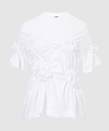 新品　Simone Rocha シモーネロシャ のシャーリング半袖 tシャツ Simone Rocha（シモーネロシャ）の「SHORT SLEEVE RUCHED WAIST