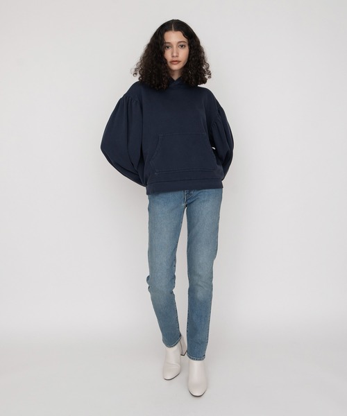 Levi's(リーバイス)の「LEVI'S(R) MADE & CRAFTED(R) SHIRRING フーディー(パーカー・レディース・ブルー・S/M/XS)」の7枚目の写真