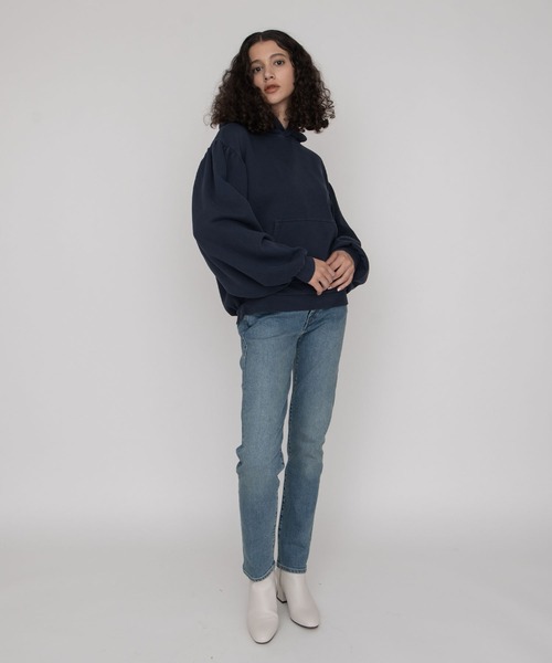 Levi's(リーバイス)の「LEVI'S(R) MADE & CRAFTED(R) SHIRRING フーディー(パーカー・レディース・ブルー・S/M/XS)」の6枚目の写真