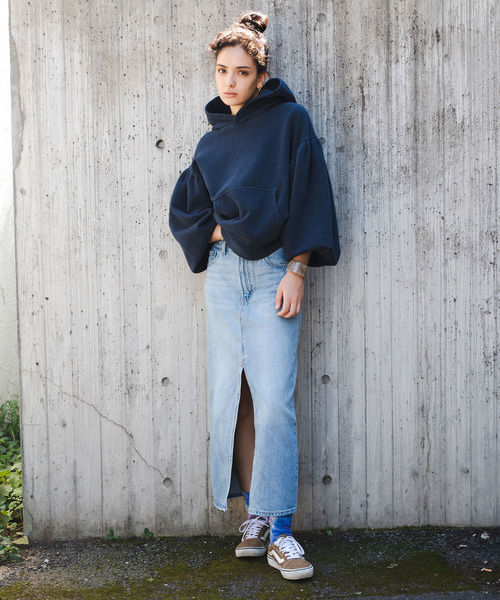 Levi's(リーバイス)の「LEVI'S(R) MADE & CRAFTED(R) SHIRRING フーディー(パーカー・レディース・ブルー・S/M/XS)」の21枚目の写真