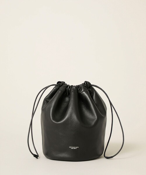 JANE SMITH / JOHN SMITH（ジェーンスミスジョンスミス）の「【JANE SMITH(ジェーンスミス)】レザードローストリングバッグ 21WBG-#944S/レザー巾着（ハンドバッグ・レディース・キャメル/ブラック・0）」の2枚目の写真