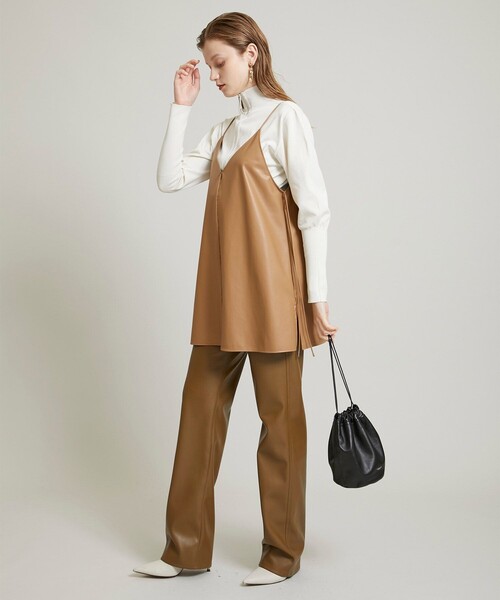 JANE SMITH / JOHN SMITH（ジェーンスミスジョンスミス）の「【JANE SMITH(ジェーンスミス)】レザードローストリングバッグ 21WBG-#944S/レザー巾着（ハンドバッグ・レディース・キャメル/ブラック・0）」の15枚目の写真