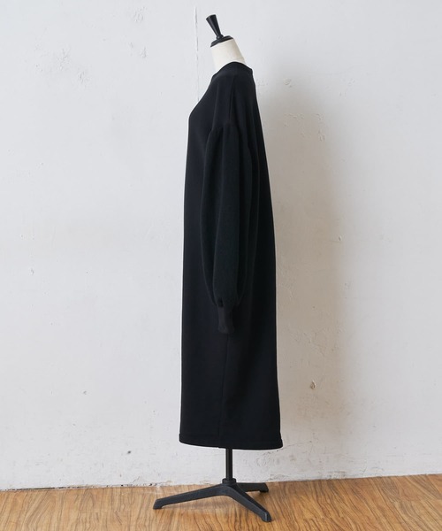 BEARDSLEY（ビアズリー）の「ボリューム袖裏毛ワンピース（ワンピース・レディース・ブラック/グレー・FREE）」の5枚目の写真