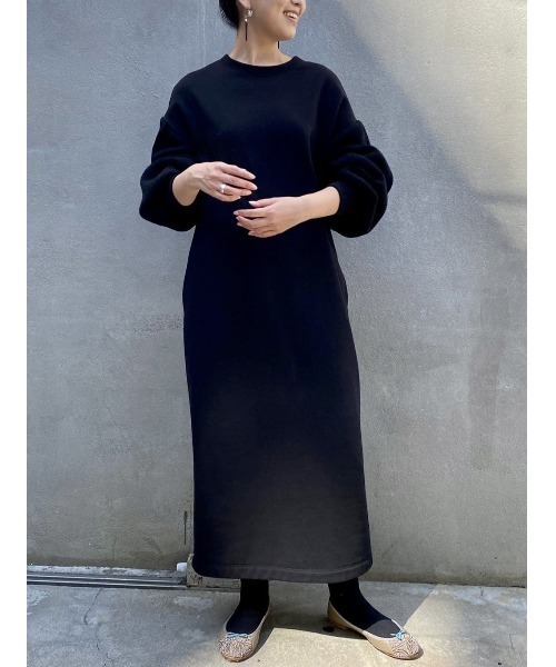 BEARDSLEY（ビアズリー）の「ボリューム袖裏毛ワンピース（ワンピース・レディース・ブラック/グレー・FREE）」の16枚目の写真