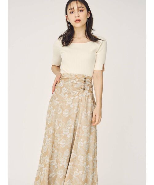 MERCURYDUO（マーキュリーデュオ）の「2WAYコンパクトVネックリブニット（ニット/セーター・レディース・ブルー/ブラック/ピンク/アイボリー・FREE）」の9枚目の写真