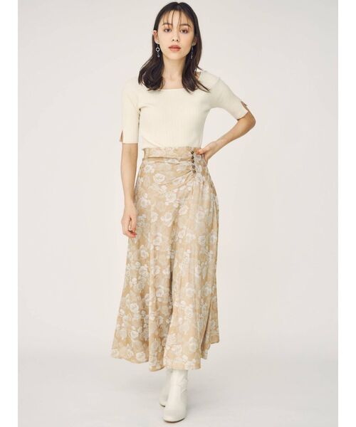 MERCURYDUO（マーキュリーデュオ）の「2WAYコンパクトVネックリブニット（ニット/セーター・レディース・ブルー/ブラック/ピンク/アイボリー・FREE）」の12枚目の写真