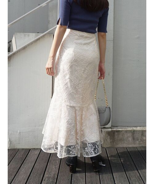 MERCURYDUO（マーキュリーデュオ）の「2WAYコンパクトVネックリブニット（ニット/セーター・レディース・ブルー/ブラック/ピンク/アイボリー・FREE）」の14枚目の写真