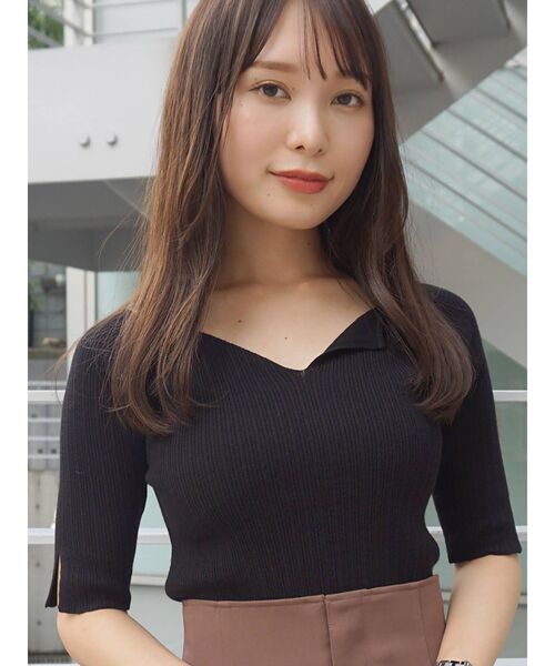 MERCURYDUO（マーキュリーデュオ）の「2WAYコンパクトVネックリブニット（ニット/セーター・レディース・ブルー/ブラック/ピンク/アイボリー・FREE）」の17枚目の写真