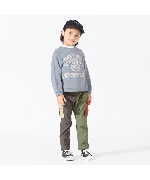 BREEZE（ブリーズ）の「カレッジリンクトレーナー（スウェット・キッズ・チャコール/レインボー/ネイビー/ピンク/ミント/サックスブルー/アイボリー/キナリ/ブラウン・120/130/110/140/150/100/90）」の10枚目の写真