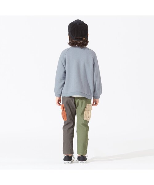 BREEZE（ブリーズ）の「カレッジリンクトレーナー（スウェット・キッズ・チャコール/レインボー/ネイビー/ピンク/ミント/サックスブルー/アイボリー/キナリ/ブラウン・120/130/110/140/150/100/90）」の11枚目の写真