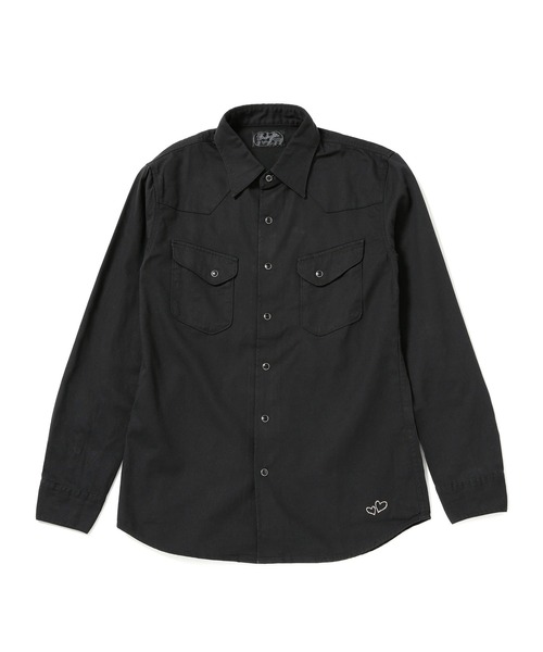 Wrangler（ラングラー）の「Wrangler/別注レギュラーカラーウエスタンドレスシャツ（シャツ/ブラウス・メンズ・ブラック/ブルー/ホワイト/ネイビー・XL/S/L/M）」の3枚目の写真