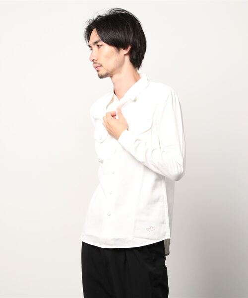 Wrangler（ラングラー）の「Wrangler/別注レギュラーカラーウエスタンドレスシャツ（シャツ/ブラウス・メンズ・ブラック/ブルー/ホワイト/ネイビー・XL/S/L/M）」の17枚目の写真