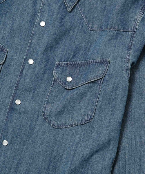 Wrangler（ラングラー）の「Wrangler/別注レギュラーカラーウエスタンドレスシャツ（シャツ/ブラウス・メンズ・ブラック/ブルー/ホワイト/ネイビー・XL/S/L/M）」の11枚目の写真