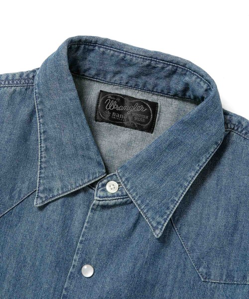 Wrangler（ラングラー）の「Wrangler/別注レギュラーカラーウエスタンドレスシャツ（シャツ/ブラウス・メンズ・ブラック/ブルー/ホワイト/ネイビー・XL/S/L/M）」の16枚目の写真