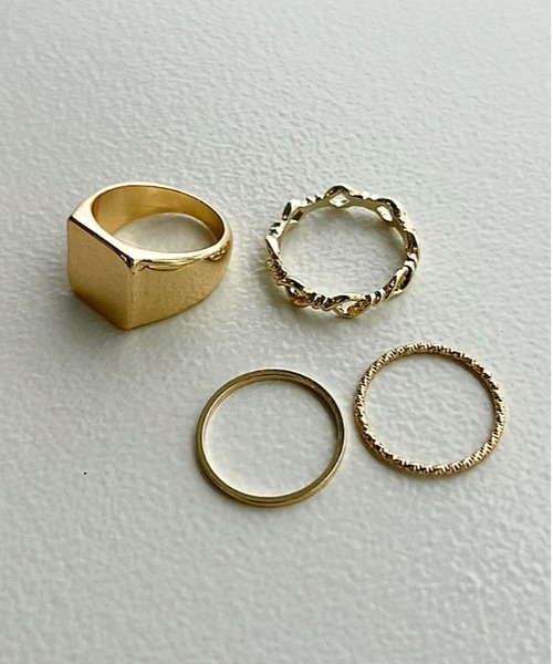 apres jour mignon(アプレジュールミニョン)の「【apresjour mignon×ARIAZ】セットリング(リング・レディース・シルバー/ゴールド・ONESIZE)」の2枚目の写真