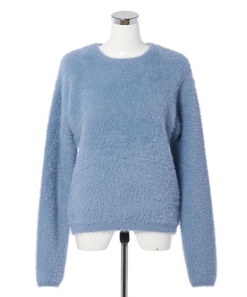 INED CLARO（イネドクラロ）の「《INED CLARO》シャギープルオーバー（ニット/セーター・レディース・グレー/ブルー/アイボリー・フリー）」の4枚目の写真