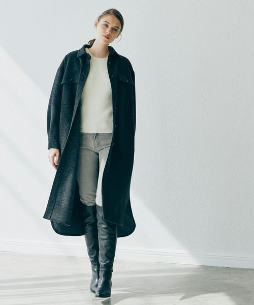 INED CLARO（イネドクラロ）の「《INED CLARO》シャギープルオーバー（ニット/セーター・レディース・グレー/ブルー/アイボリー・フリー）」の6枚目の写真