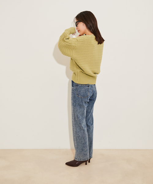 【新色追加】【WEB限定】ボリュームたっぷり。ケーブルミドルゲージニットプルオーバー