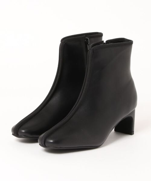 Fabby fabby（ファビィーファビィー）の「パイピングセットバックヒールショートブーツ（ブーツ・レディース・ブラウン/ブラック/オフホワイト・MEDIUM/SMALL/LARGE）」の19枚目の写真