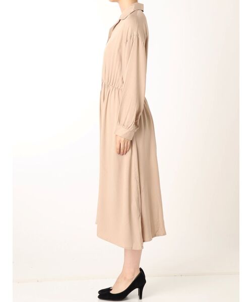 EMODA（エモダ）の「【AD】レーヨン開襟OP（シャツワンピース・レディース・ベージュ/ネイビー/カーキ・FREE）」の5枚目の写真