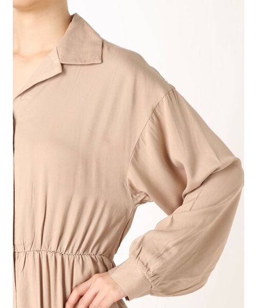 EMODA（エモダ）の「【AD】レーヨン開襟OP（シャツワンピース・レディース・ベージュ/ネイビー/カーキ・FREE）」の8枚目の写真