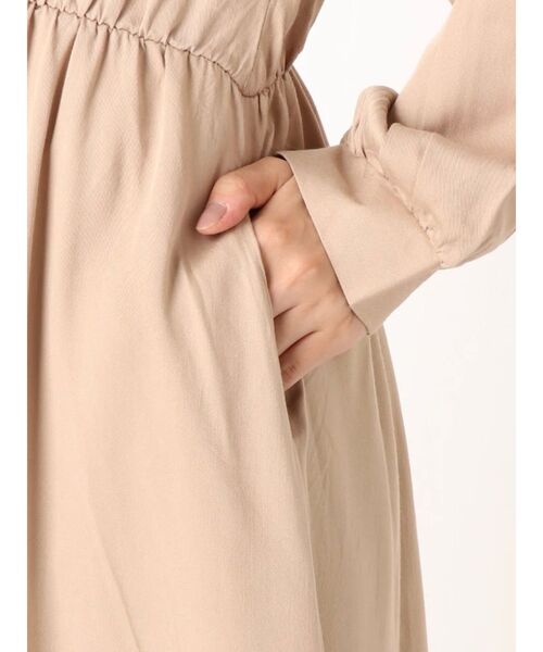 EMODA（エモダ）の「【AD】レーヨン開襟OP（シャツワンピース・レディース・ベージュ/ネイビー/カーキ・FREE）」の9枚目の写真