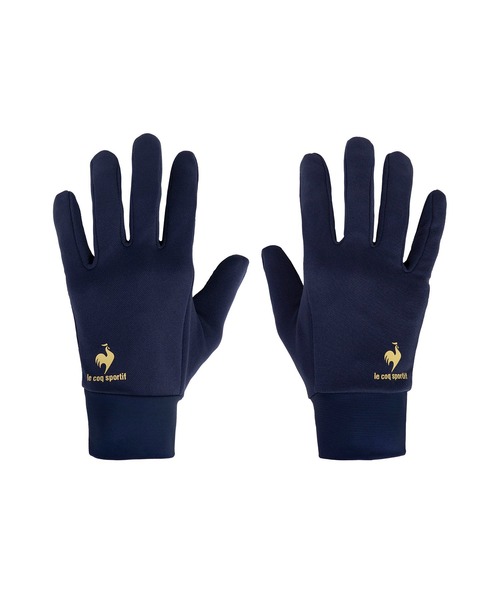 le coq sportif(ルコックスポルティフ)の「スポーツ メンズ レディース ユニセックスグローブ アクセサリー 小物 手袋 グローブ トレーニング トレーニングウェア スポーツウェア(手袋・メンズ・ブラック/ネイビー・M/L)」の2枚目の写真