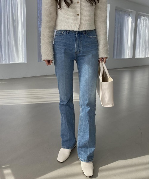mood for a day（ムードフォーアデイ）の「washing boots cut denim / ウォッシングブーツカットデニム（デニムパンツ・レディース・ケミカルウォッシュ・SMALL/MEDIUM）」の10枚目の写真