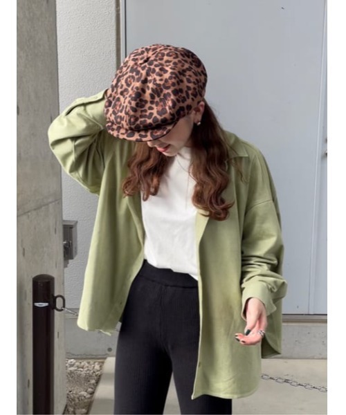 RODEO CROWNS WIDE BOWL(ロデオクラウンズワイドボウル)の「FAUX SUEDE ビッグシャツ(シャツ/ブラウス・レディース・ブラウン/ライトグリーン/ベージュ・FREE)」の5枚目の写真