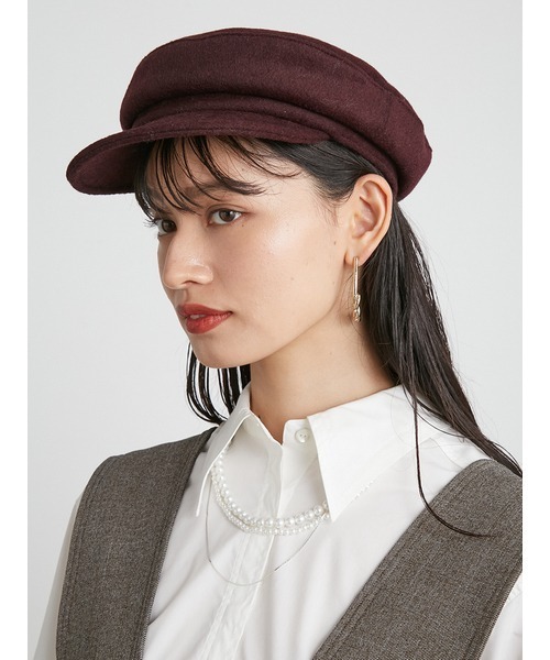 LILY BROWN（リリーブラウン）の「フェルトキャスケット（キャスケット・レディース・ブラック/ボルドー/ブラウン・FREE）」の4枚目の写真