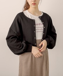 OLIVE des OLIVE | ２way着まわし、もちもち肌触り。裏起毛ダブルフロントトップス(カーディガン/ボレロ)