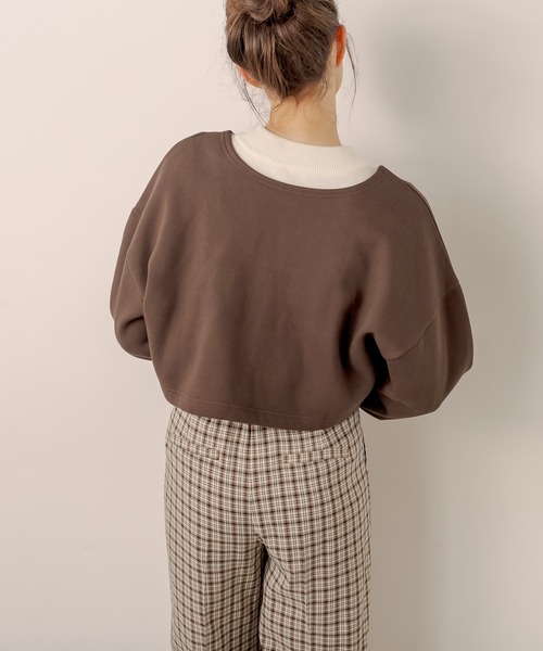 OLIVE des OLIVE（オリーブデオリーブ）の「２way着まわし、もちもち肌触り。裏起毛ダブルフロントトップス（カーディガン/ボレロ・レディース・ライトグレー/ブラック/ブラウン/レッド/グリーン・FREE）」の15枚目の写真