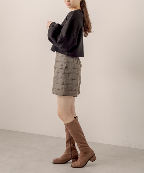 OLIVE des OLIVE（オリーブデオリーブ）の「２way着まわし、もちもち肌触り。裏起毛ダブルフロントトップス（カーディガン/ボレロ・レディース・ライトグレー/ブラック/ブラウン/レッド/グリーン・FREE）」の19枚目の写真