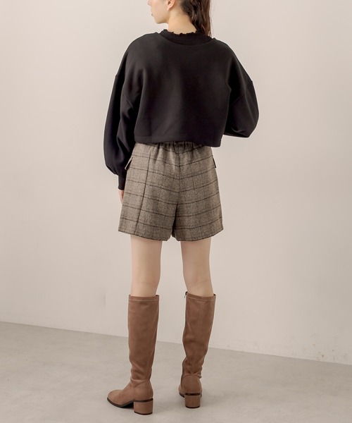 OLIVE des OLIVE（オリーブデオリーブ）の「２way着まわし、もちもち肌触り。裏起毛ダブルフロントトップス（カーディガン/ボレロ・レディース・ライトグレー/ブラック/ブラウン/レッド/グリーン・FREE）」の11枚目の写真