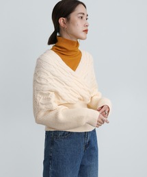 select MOCA | 2021 AW クロップドカシュクールニット(ニット/セーター)