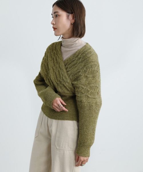 select MOCA ニットコート セール】スタンドネックドロストコート（その他アウター