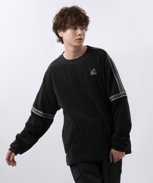 NEW BALANCE(ニューバランス)の「NB AT フリースクルー(スウェット・メンズ・ブラック/オレンジ系・LARGE/X-LARGE/MEDIUM/XX-LARGE/SMALL)」の14枚目の写真