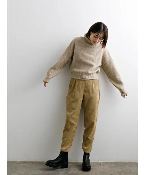 koe（コエ）の「クロップドボリュームニットプルオーバー*（ニット/セーター・レディース・グレー/ベージュ/イエロー・FREE）」の16枚目の写真