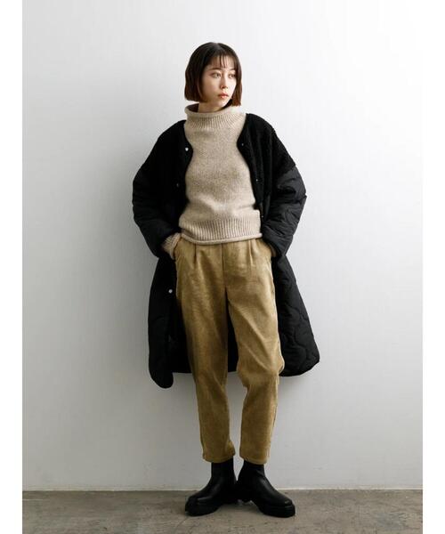 koe（コエ）の「クロップドボリュームニットプルオーバー*（ニット/セーター・レディース・グレー/ベージュ/イエロー・FREE）」の17枚目の写真