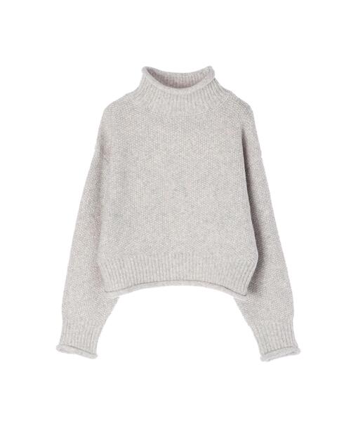 koe（コエ）の「クロップドボリュームニットプルオーバー*（ニット/セーター・レディース・グレー/ベージュ/イエロー・FREE）」の18枚目の写真