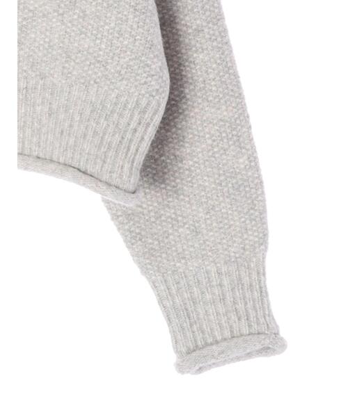 koe（コエ）の「クロップドボリュームニットプルオーバー*（ニット/セーター・レディース・グレー/ベージュ/イエロー・FREE）」の21枚目の写真