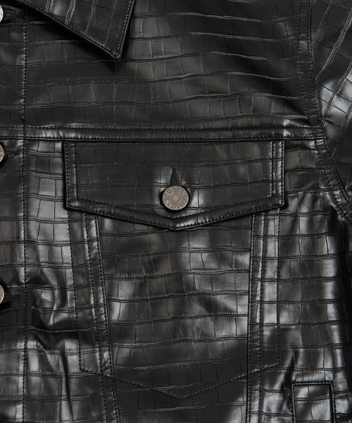 PUNYUS（プニュズ）の「フェイクレザークロコジャケット（その他アウター・レディース・ライトパープル/ブラック・1/2/3/4）」の19枚目の写真