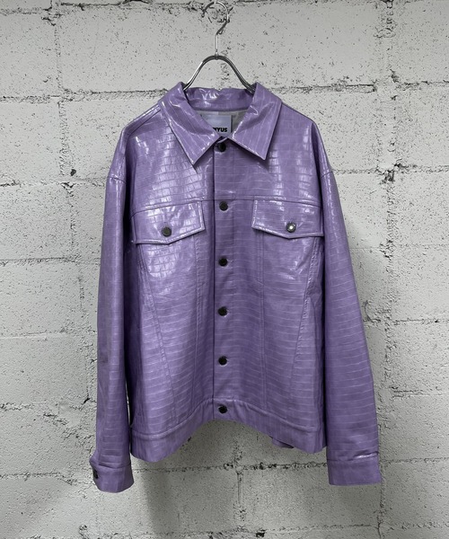 PUNYUS（プニュズ）の「フェイクレザークロコジャケット（その他アウター・レディース・ライトパープル/ブラック・1/2/3/4）」の12枚目の写真