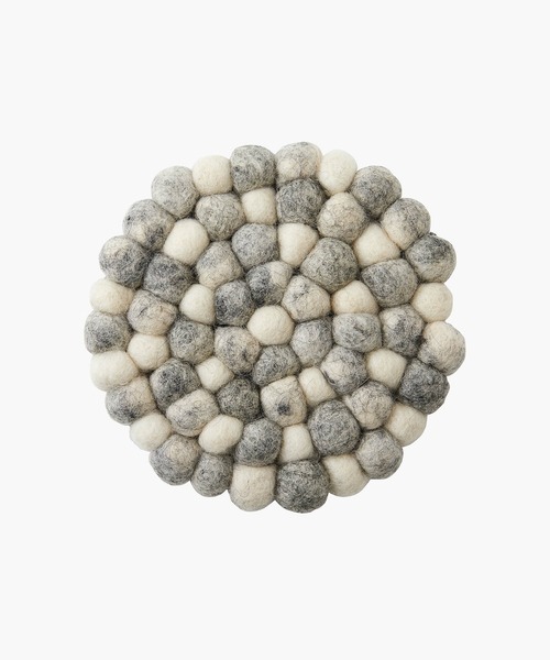 sarasa design（サラサデザイン）の「b2c マーブルフェルト ドット コースター（グラス/マグカップ/タンブラー・レディース・チャコールグレー/ライトグレー・ONESIZE）」の7枚目の写真