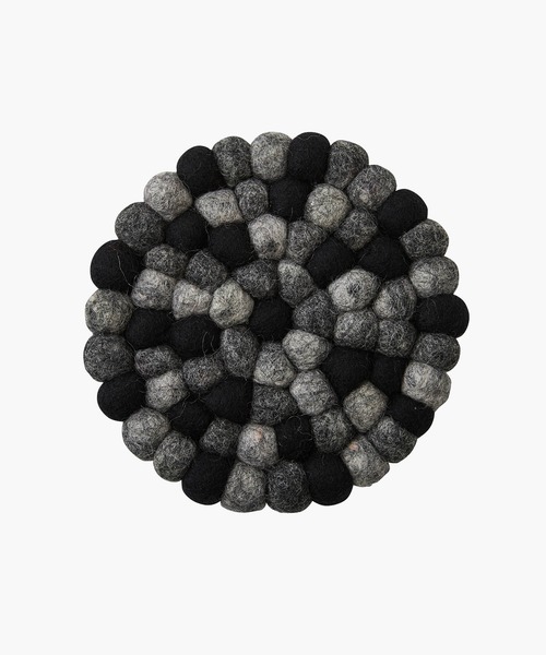 sarasa design（サラサデザイン）の「b2c マーブルフェルト ドット コースター（グラス/マグカップ/タンブラー・レディース・チャコールグレー/ライトグレー・ONESIZE）」の6枚目の写真